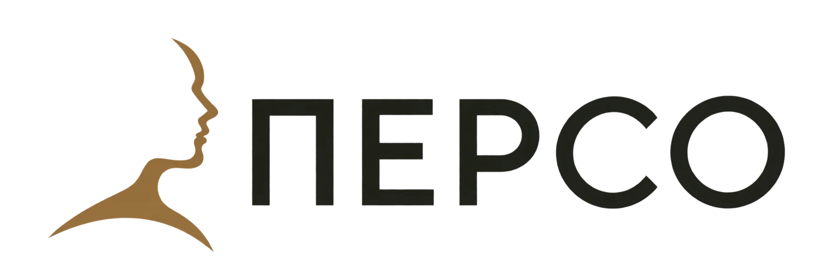 ПЕРСО — золотой профиль и название