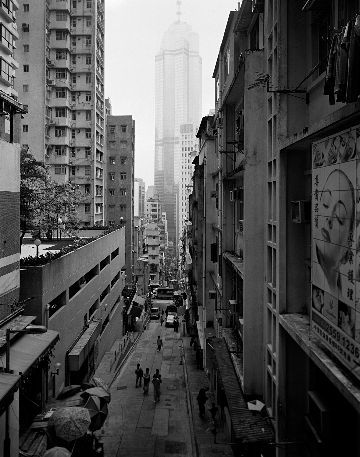 Billboard. Hong Kong. 2007. BW Negative 4×5 inch.