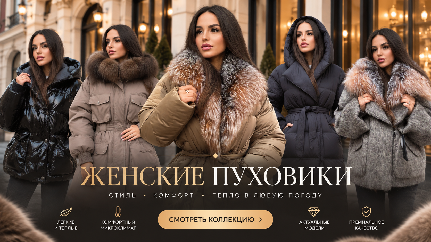 Шуба с отделкой из чернобурки