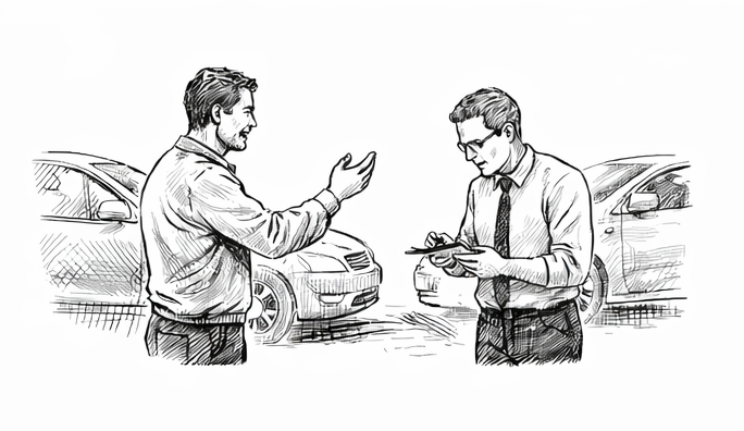 Иллюстрация к ситуации после ДТП