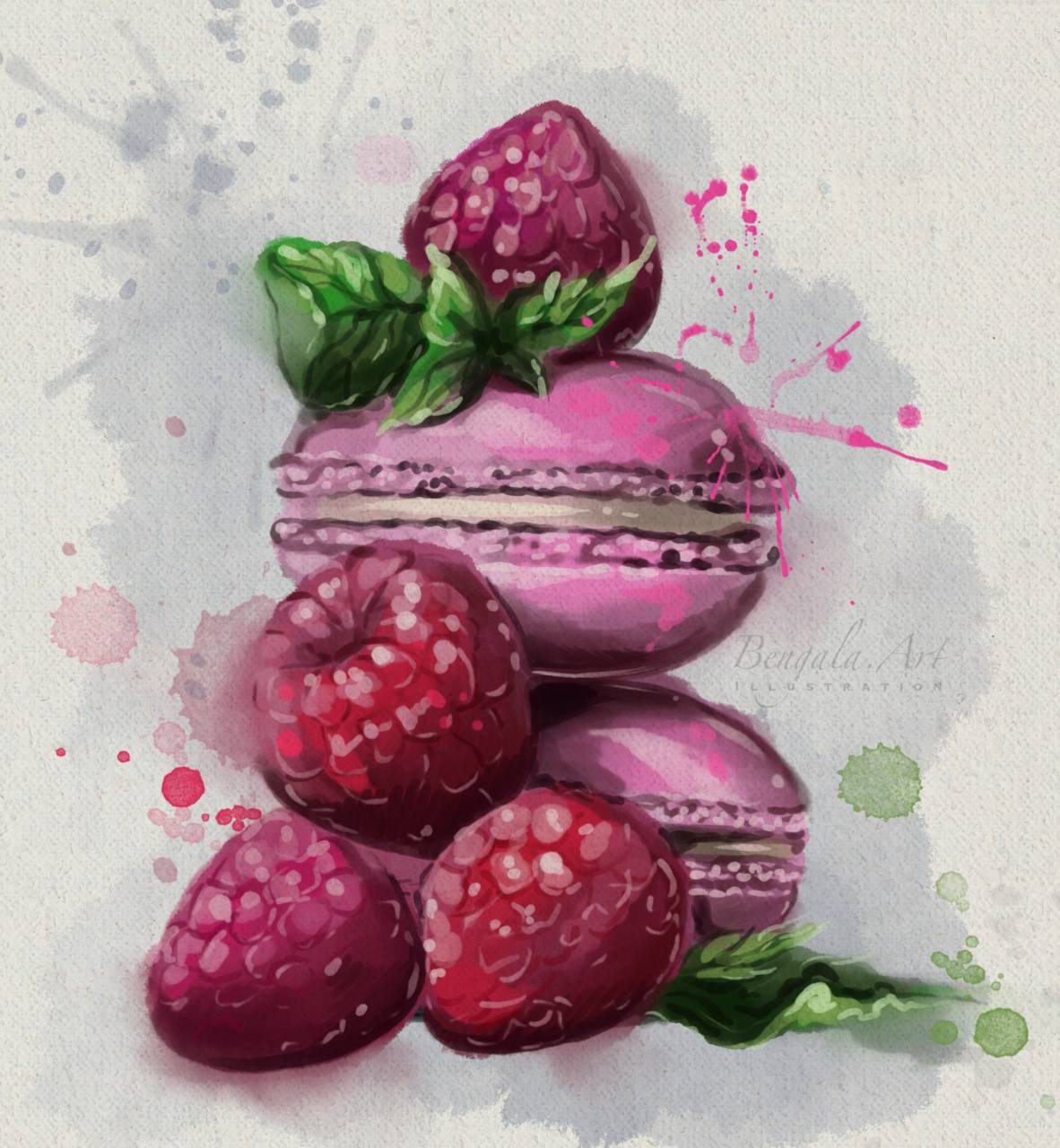 Акварельный food-sketch