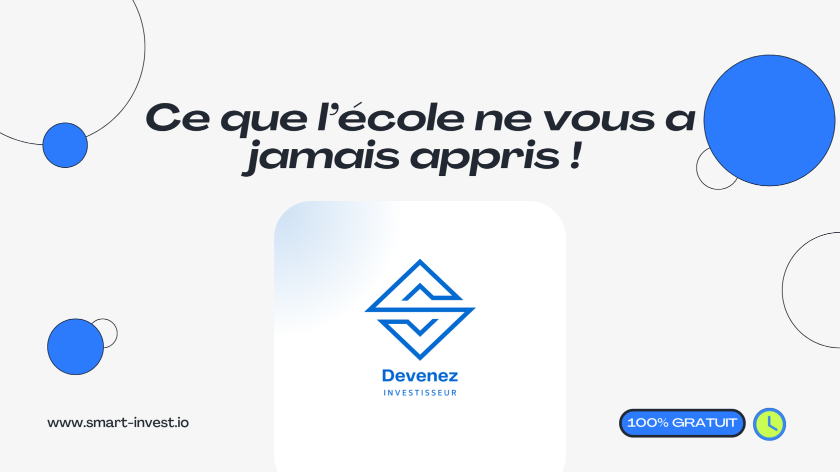 Formation gratuite Smart Invest, formation bourse