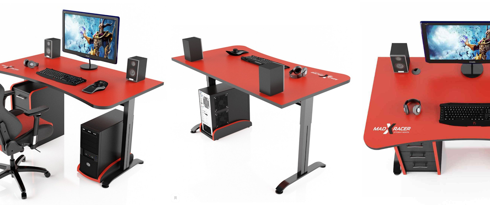 Стол madxracer gaming desk gtt13 carbon