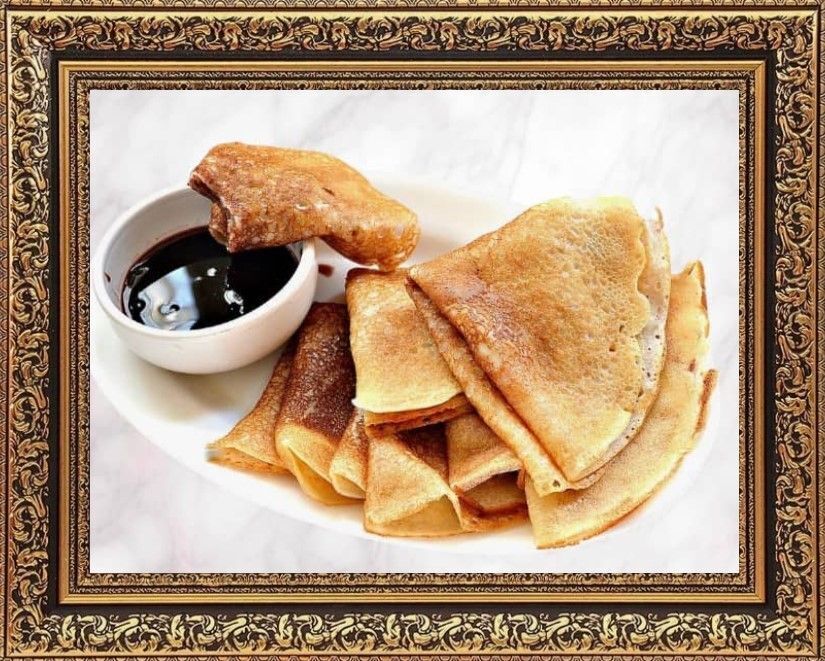 ажурные блины на молоке с кипятком