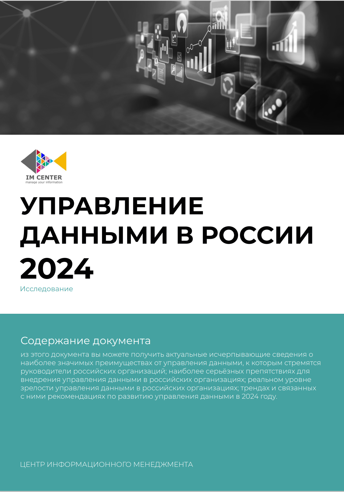 Управление данными в России 2024 — обложка отчёта