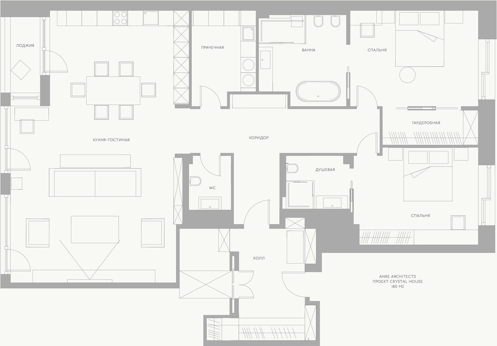 Crystal House: проект дома и интерьера от ANRE ARCHITECTS