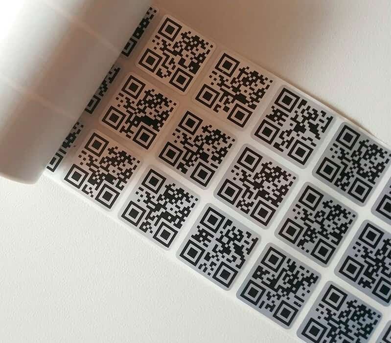 Наклейки с QR кодом для оплаты товара