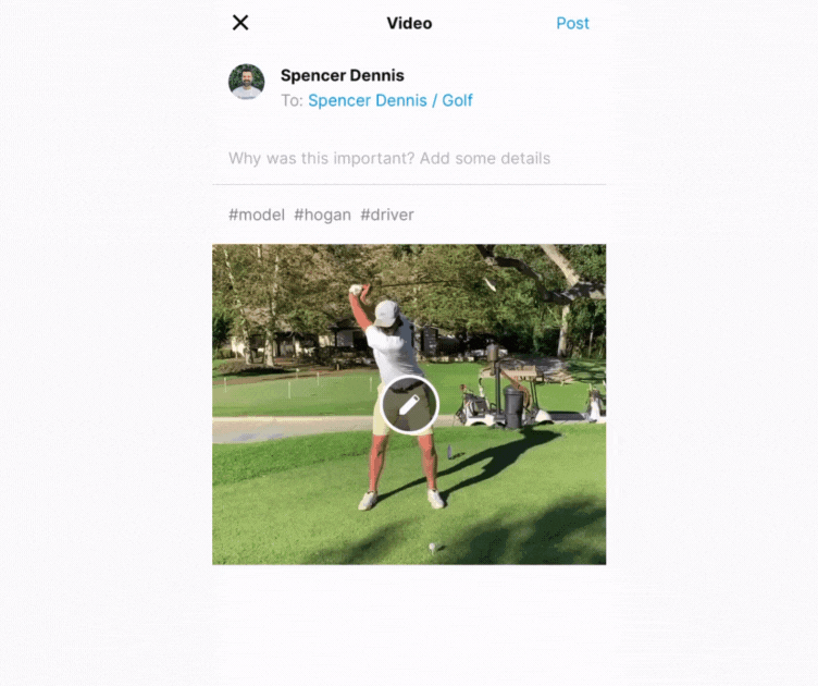 coachnow gif of adding tags to content