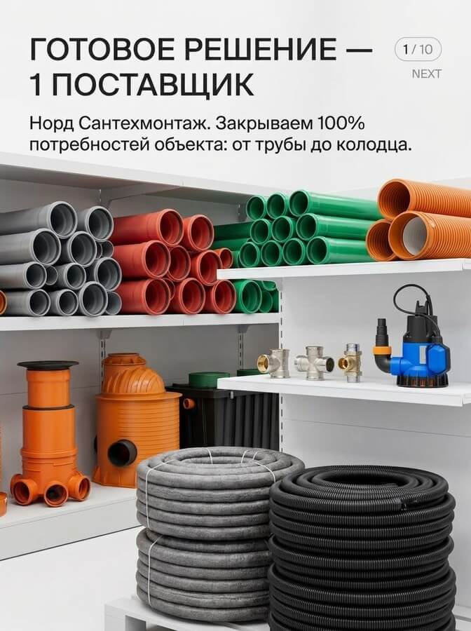 Комплектация объекта под ключ: закройте заказ у одного поставщика  Норд Сантехмонтаж