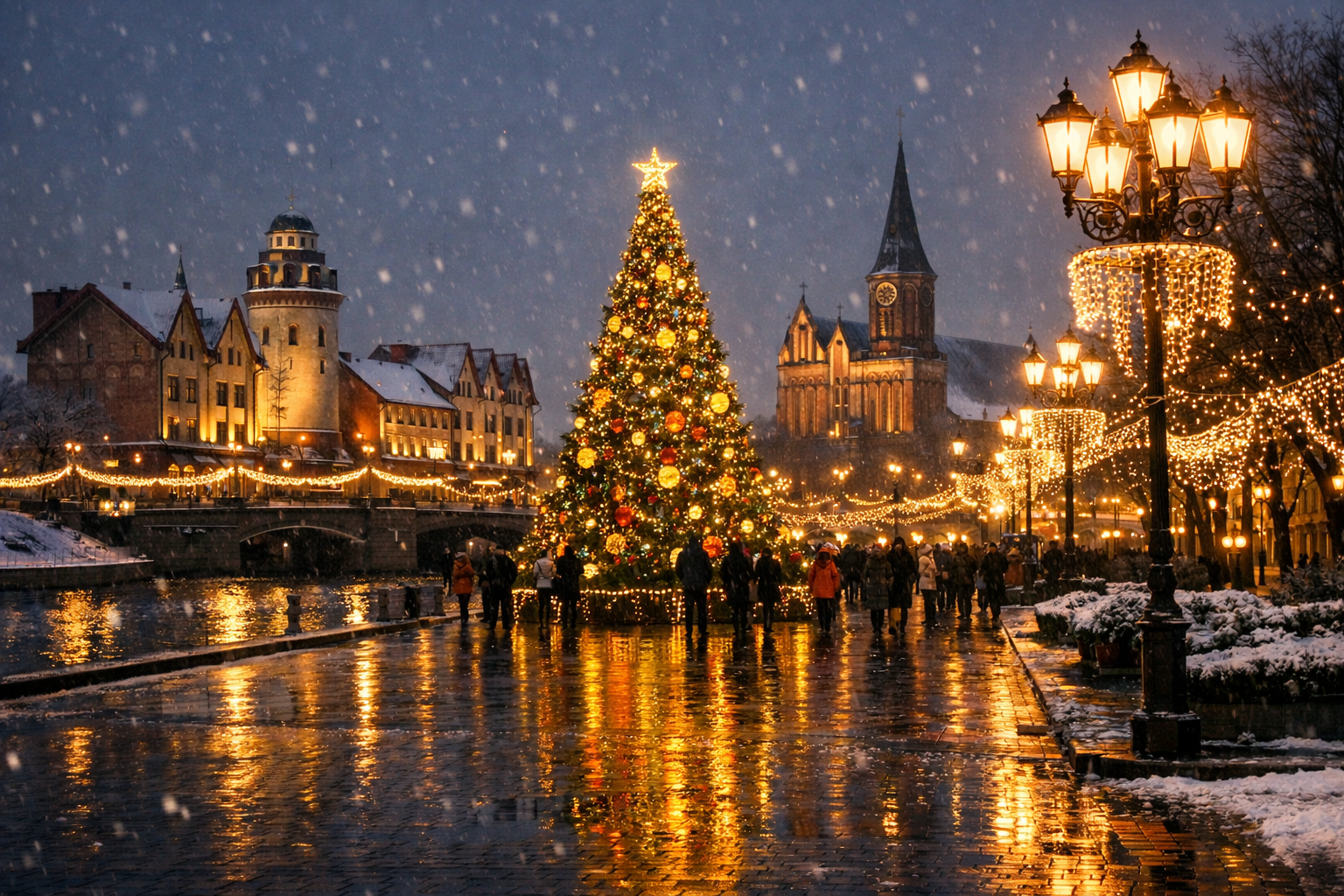 Калининград зимой рождественская ярмарка