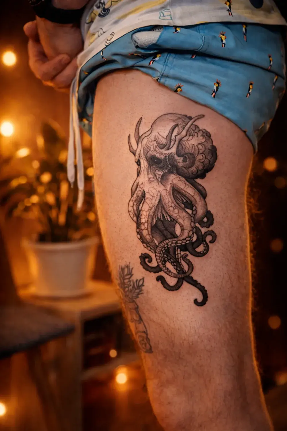 Работа ученика: Blackwork · whip shading