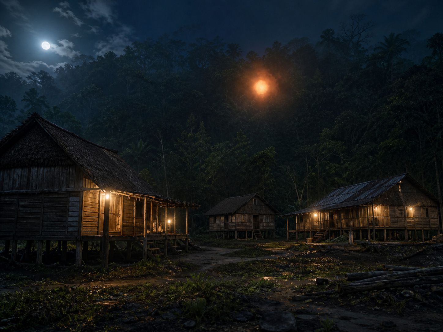 Suanggi Papua digambarkan sebagai cahaya misterius di malam hari