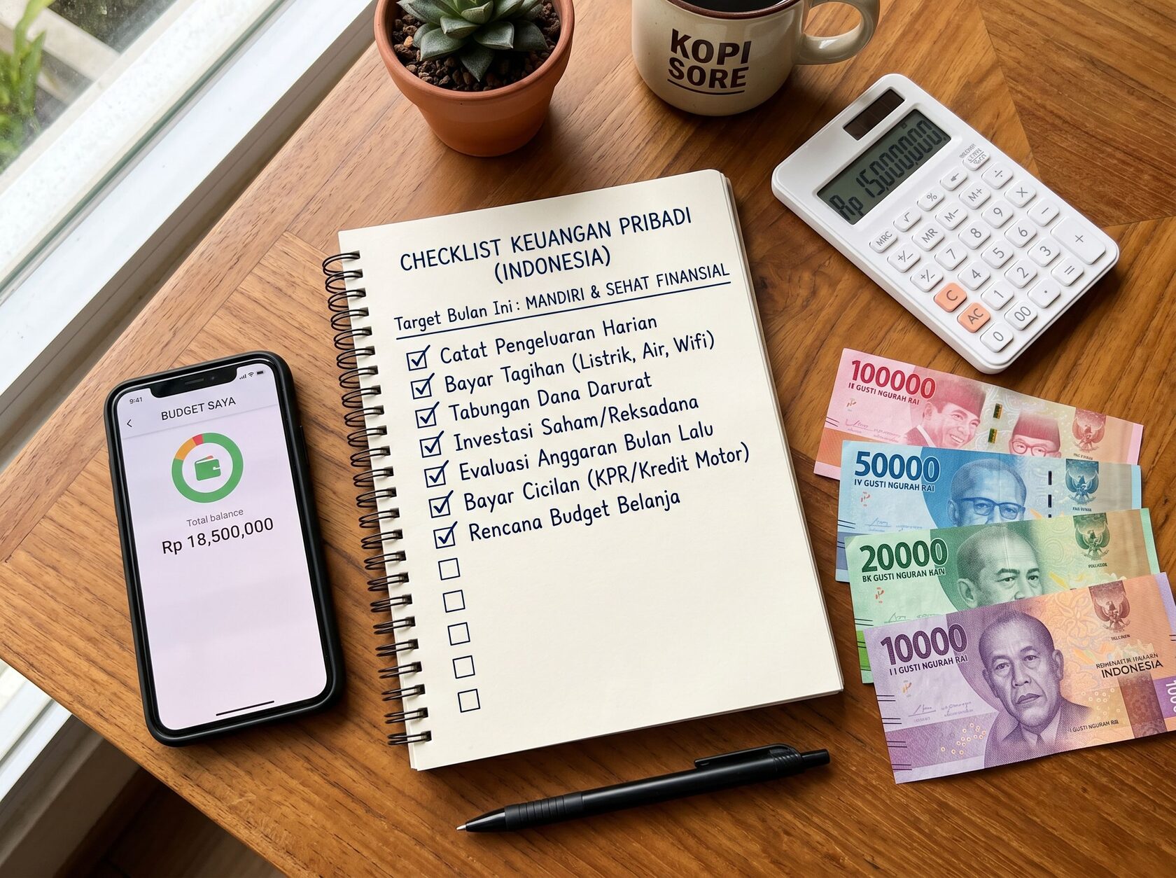 checklist sederhana mengelola keuangan pribadi