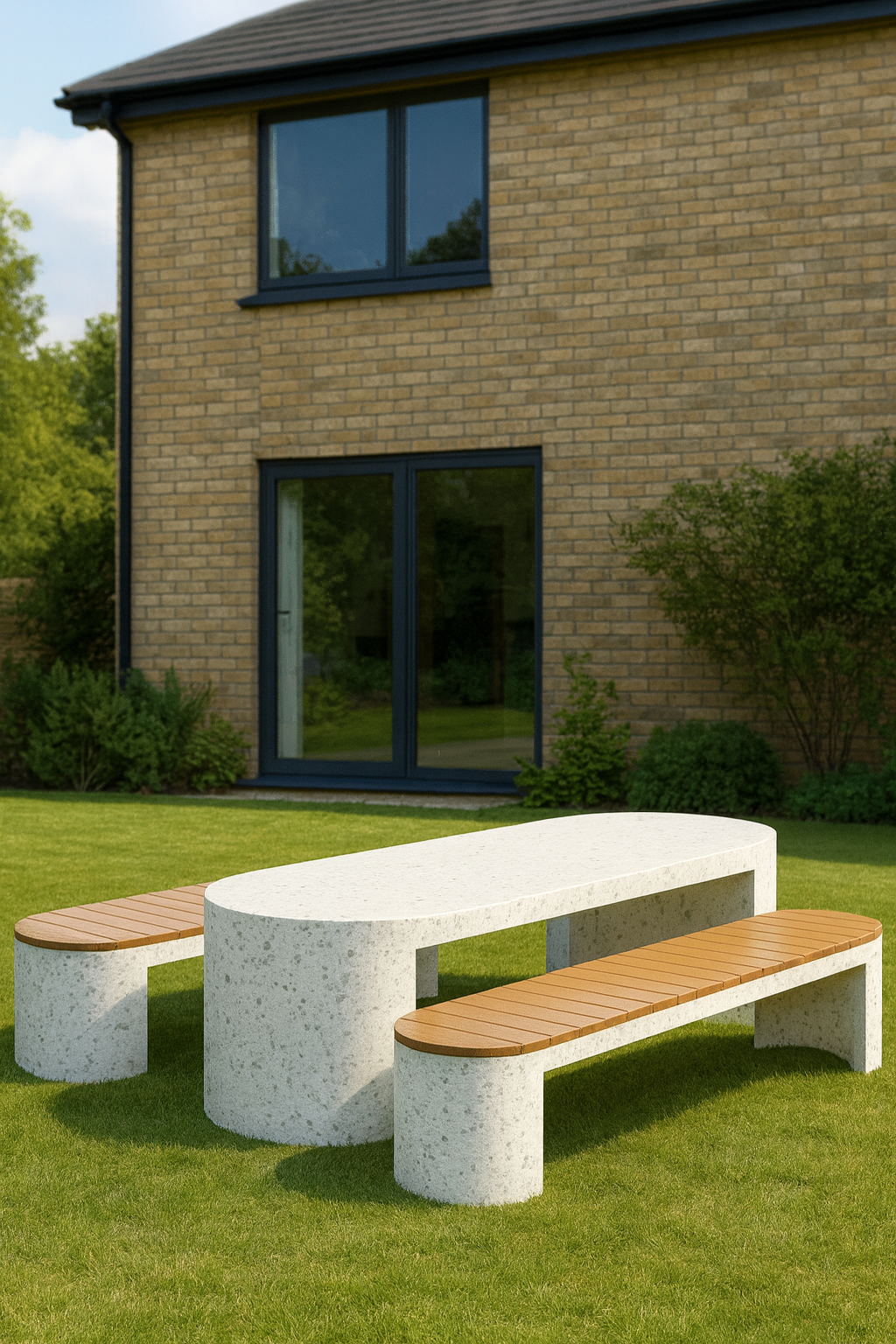 Садовой стол – SSL из композитного мрамора