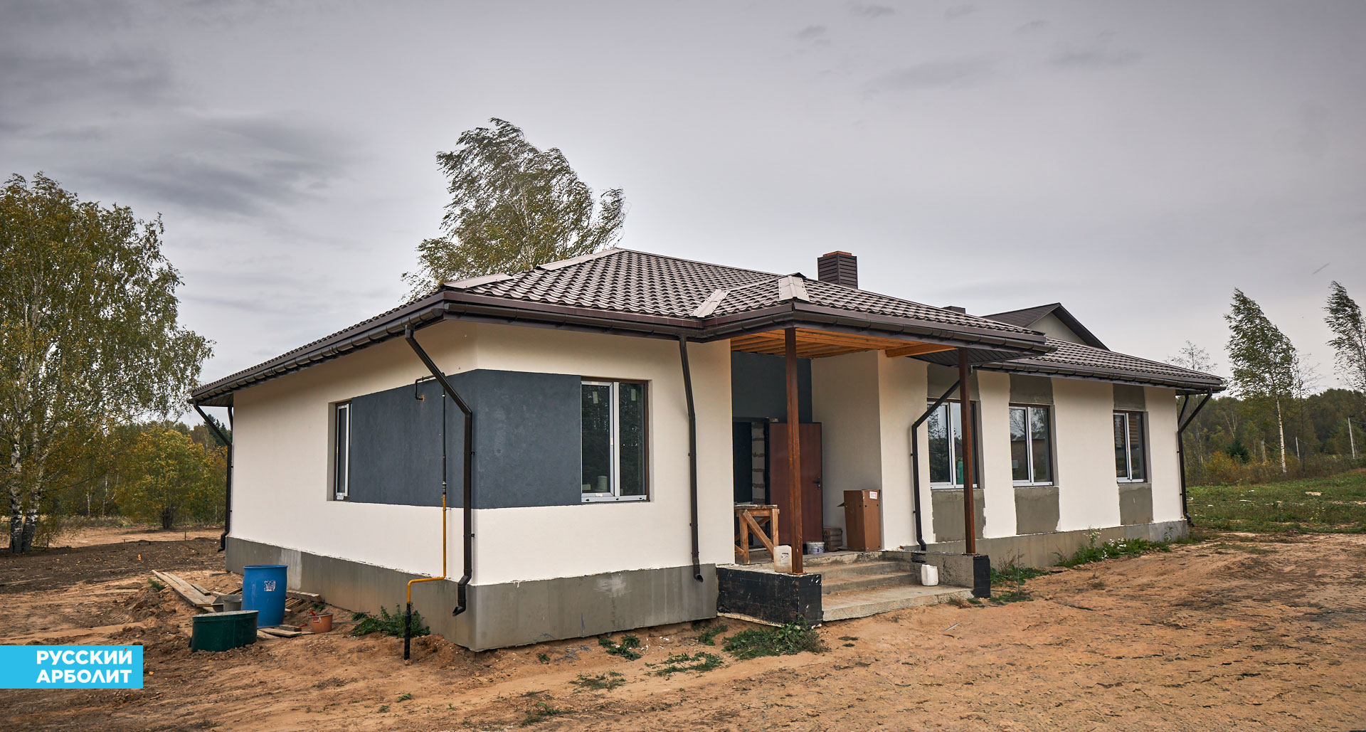 дом с гаражом из пеноарболитовых панелей в Иваново