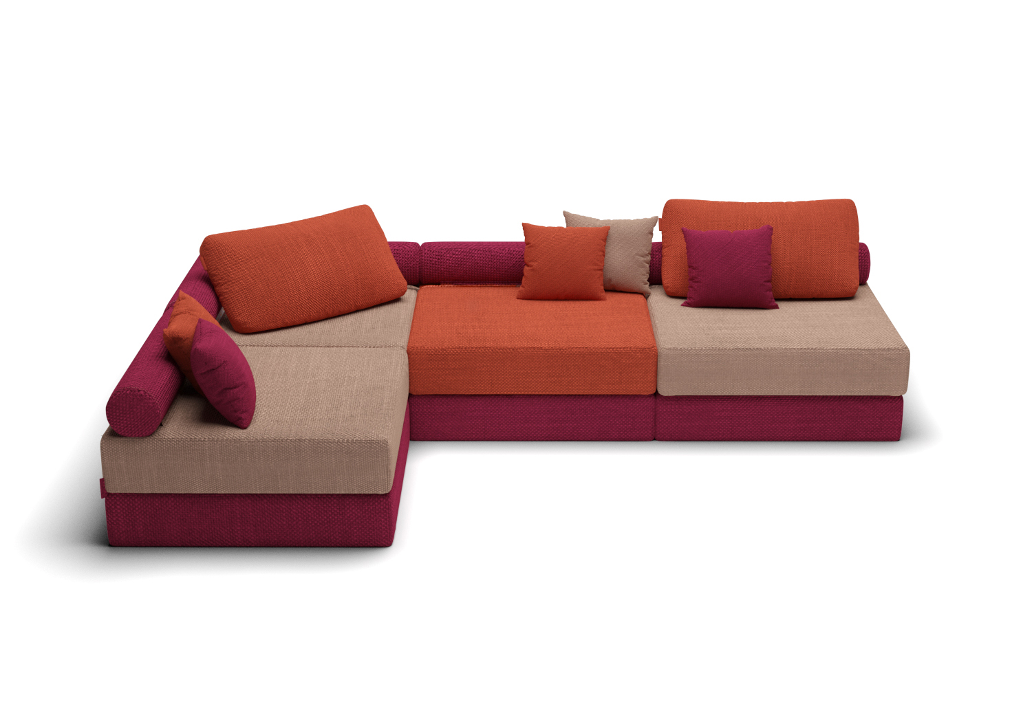 бескаркасный диван из модулей