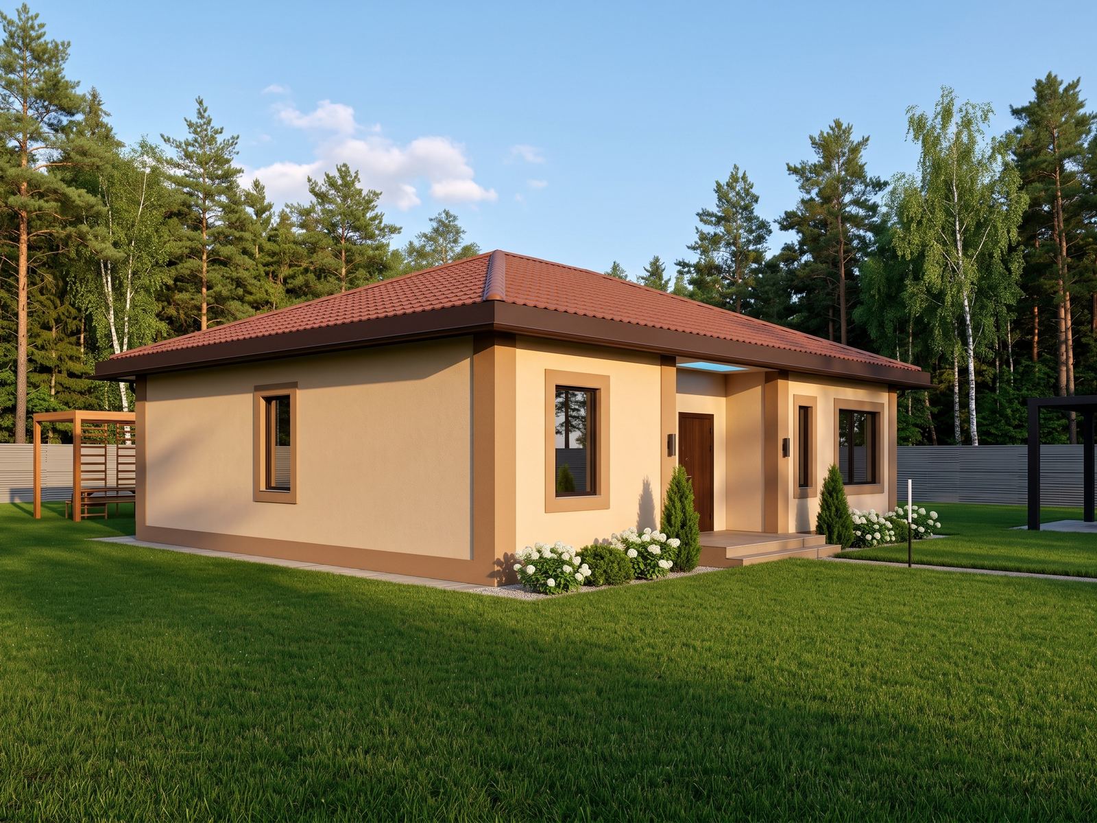 Дом под ключ 107 м² из газобетона, проект «Семья», Тюмень