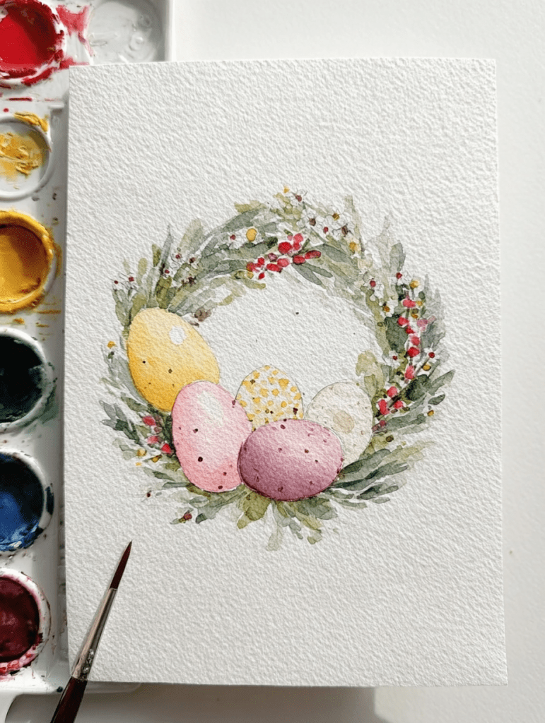 10 простых идей для весенней акварельной живописи для начинающих 41