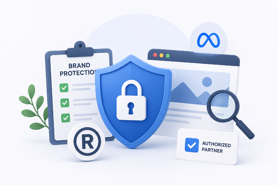 Meta brand protection and intellectual property monitoring