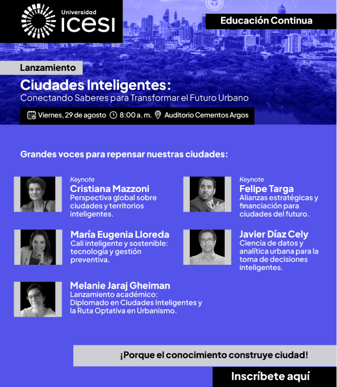 La Universidad ICESI te invita al lanzamiento de Ciudades Inteligentes ...