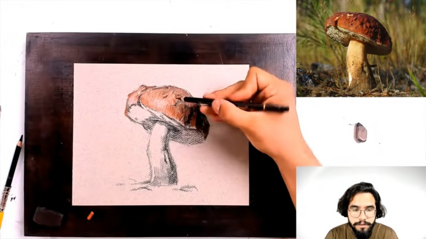 нарисовать гриб