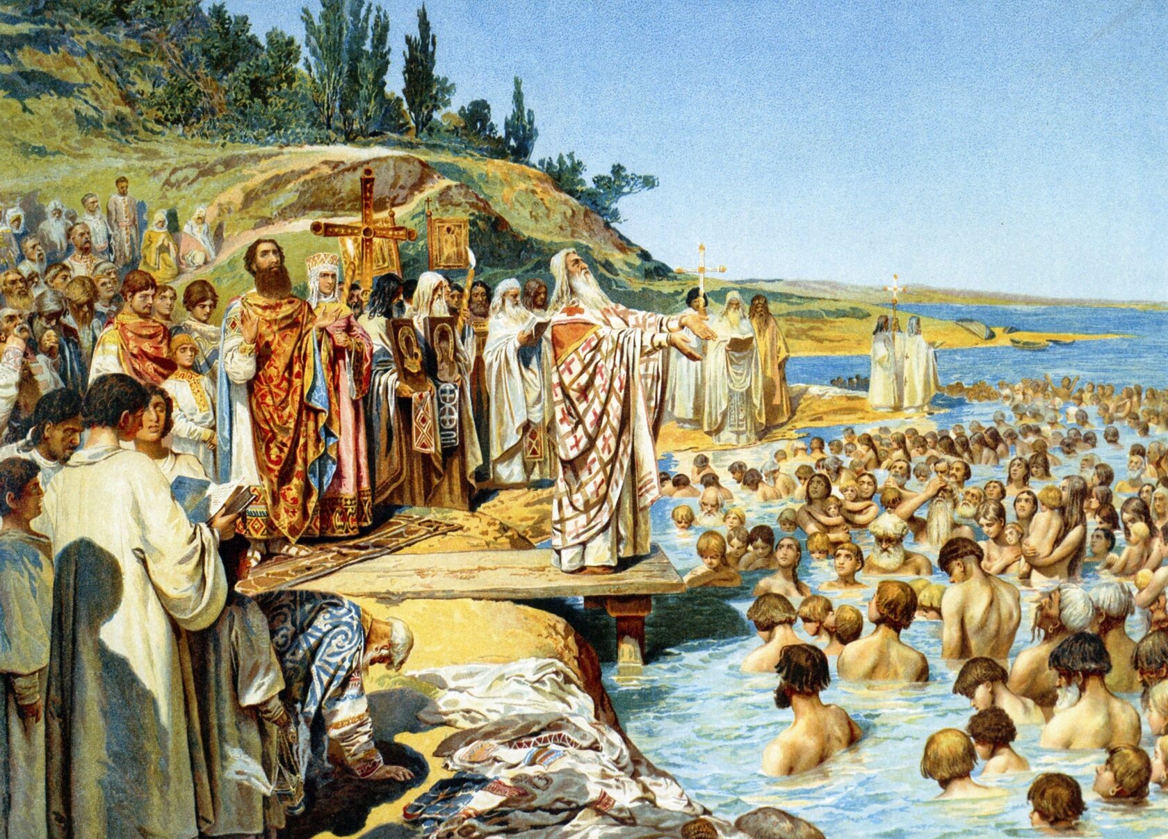К. В. Лебедев, «Крещение киевлян» (1898)