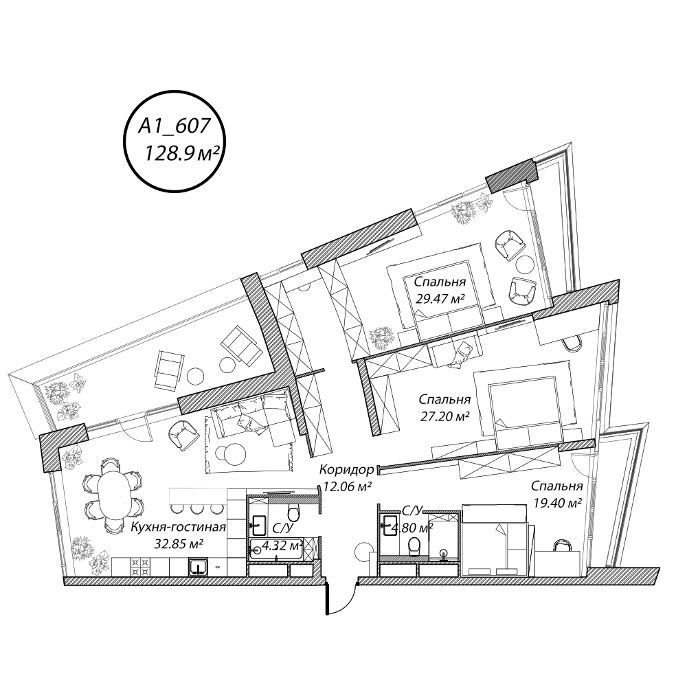Планировка 4-комн.