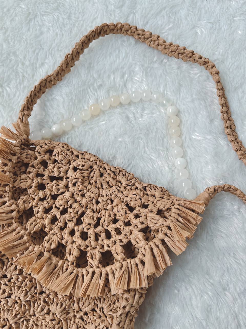 Сумочка из рафии с ониксом