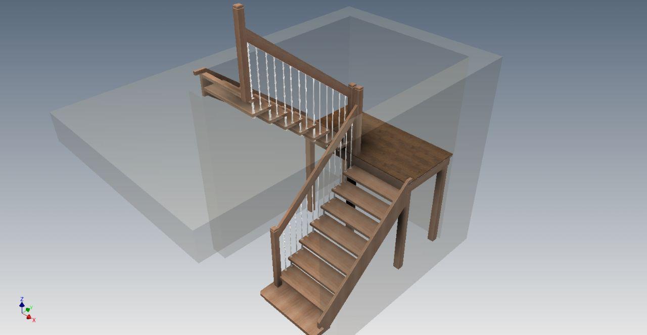 Проект лестницы в 3д