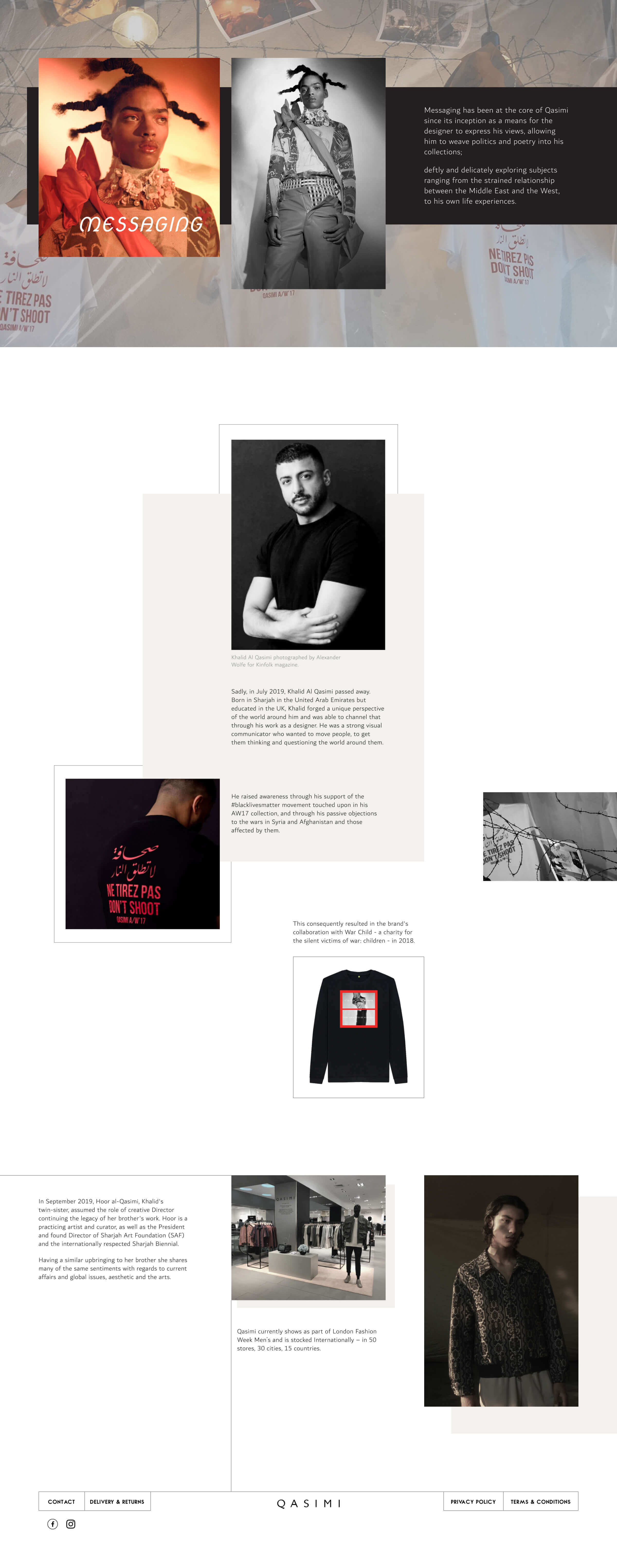 страница о создателе бренда