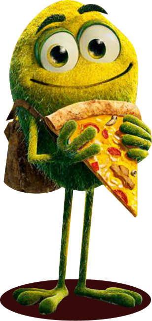 микроб с пиццей
