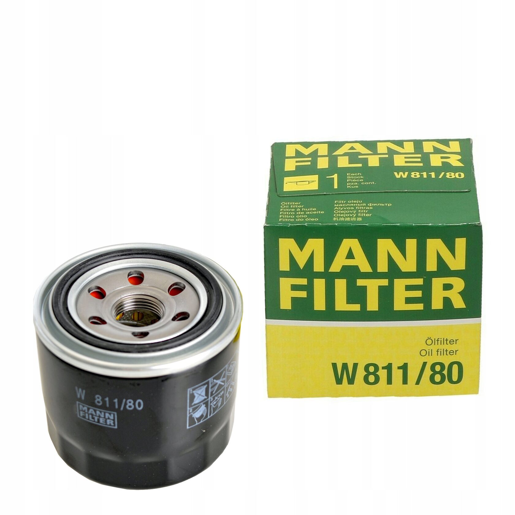 Масляный фильтр Mann W811/80 (Kia, Hyundai) - MANN-FILTER