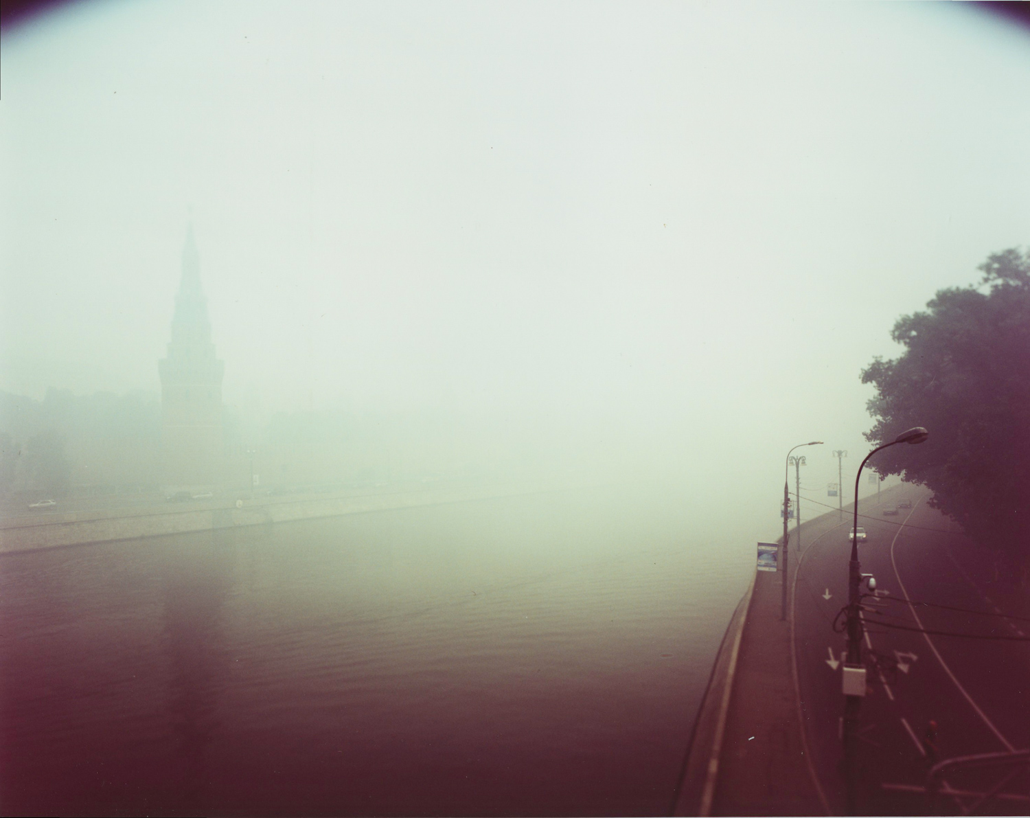 Kremlin Embankment. Moscow. 2010. Color Negative 4×5 inch.