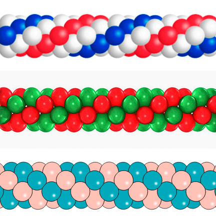 Триколор шары схема
