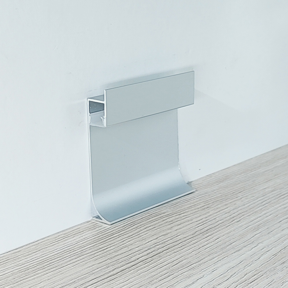 Плинтус алюминиевый под светодиодную подсветку с экраном 65х14х3000 мм ...