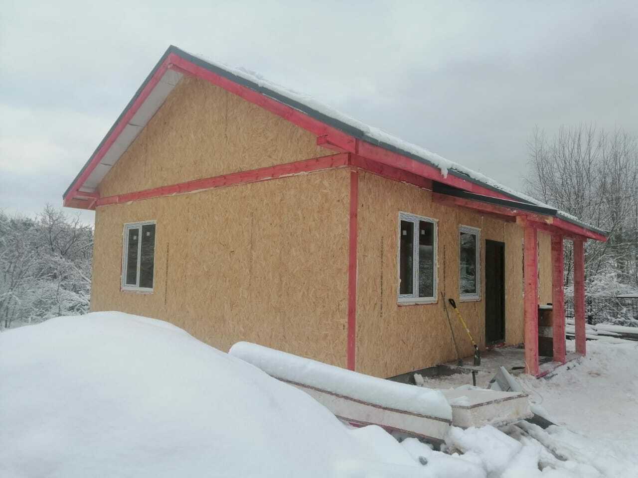 Строительство дома из СИП панелей в деревне Систа-палкино