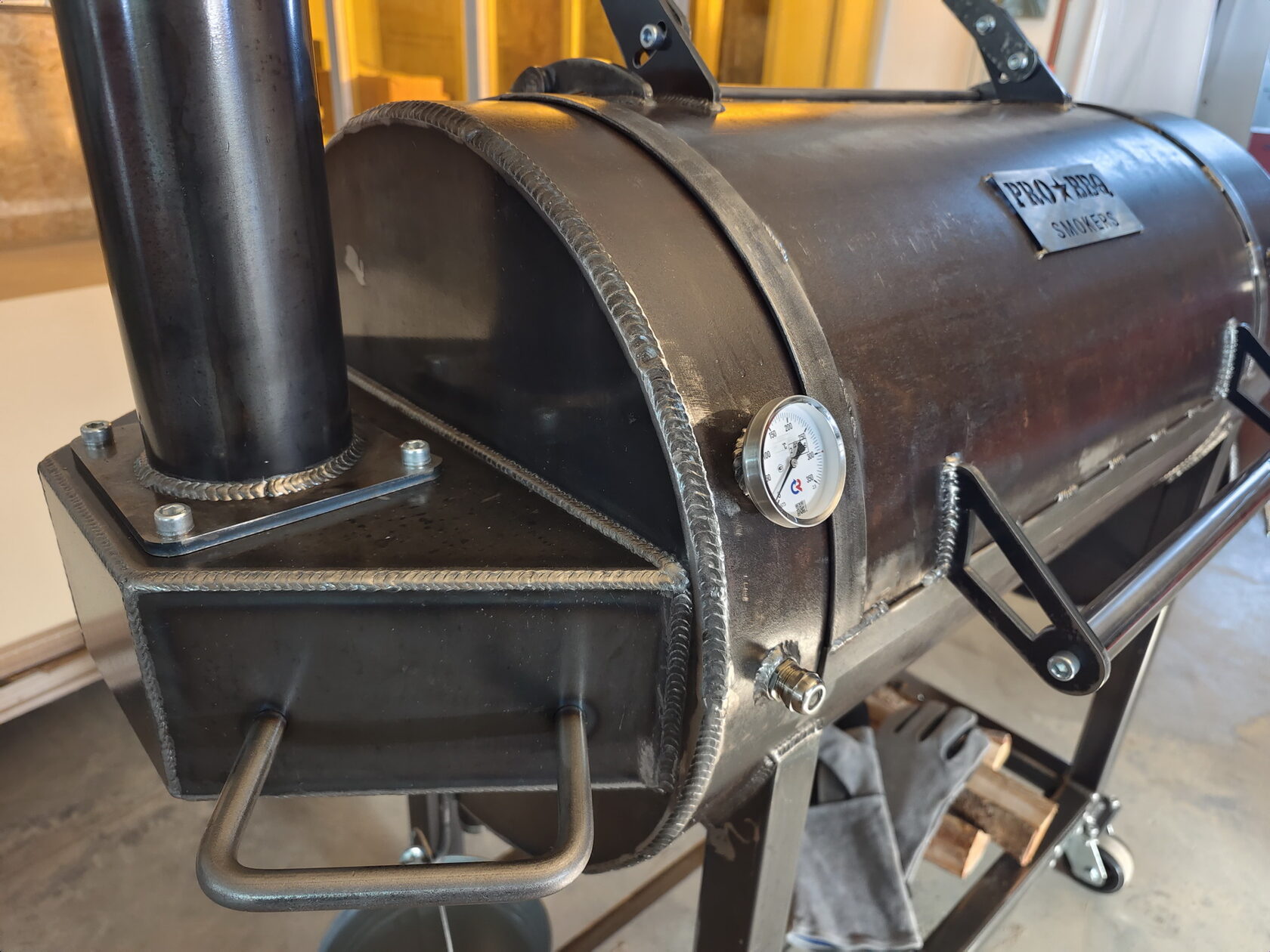 ProBBQ офсетный смокер гриль