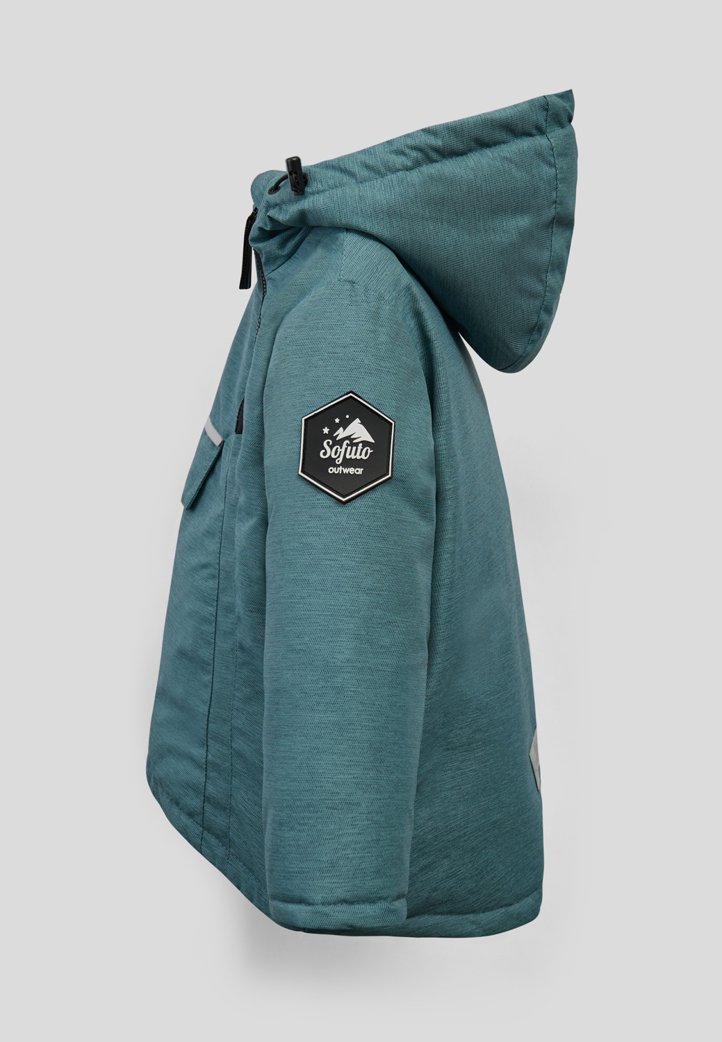 объемная куртка без модели вид сбоку