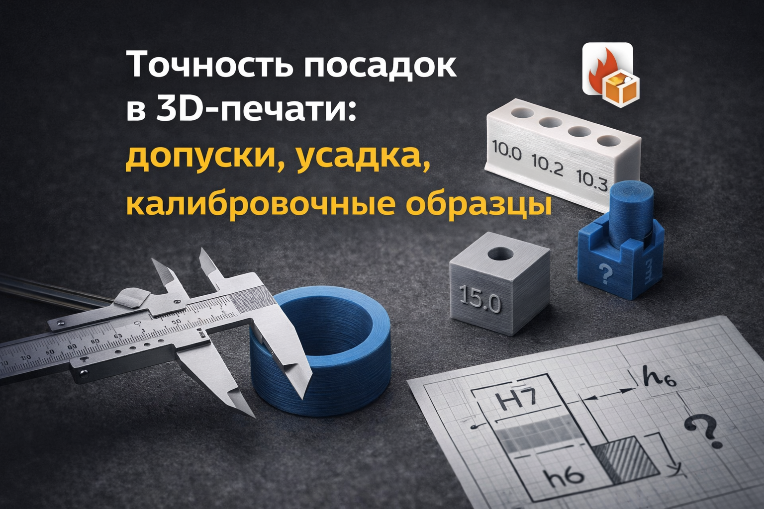 Точность посадок в 3D-печати: допуски, усадка, калибровочные образцы