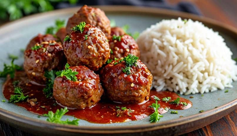 Ёжики из фарша с рисом и подливкой в духовке