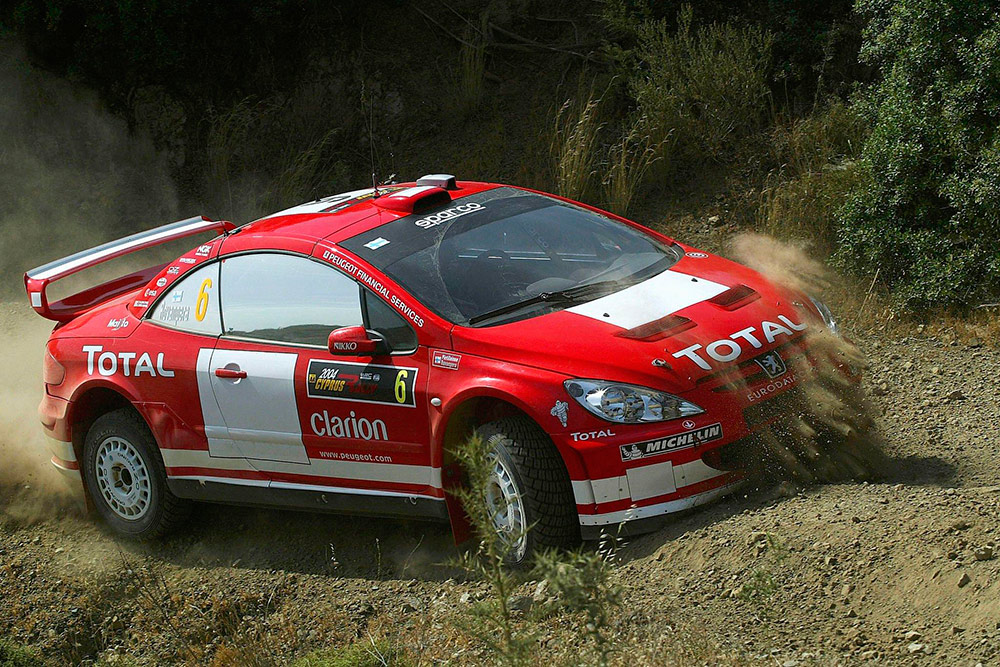 Харри Рованпера и Ристо Пиетилайнен, Peugeot 307 WRC (471 PWL 75), ралли Кипр 2004