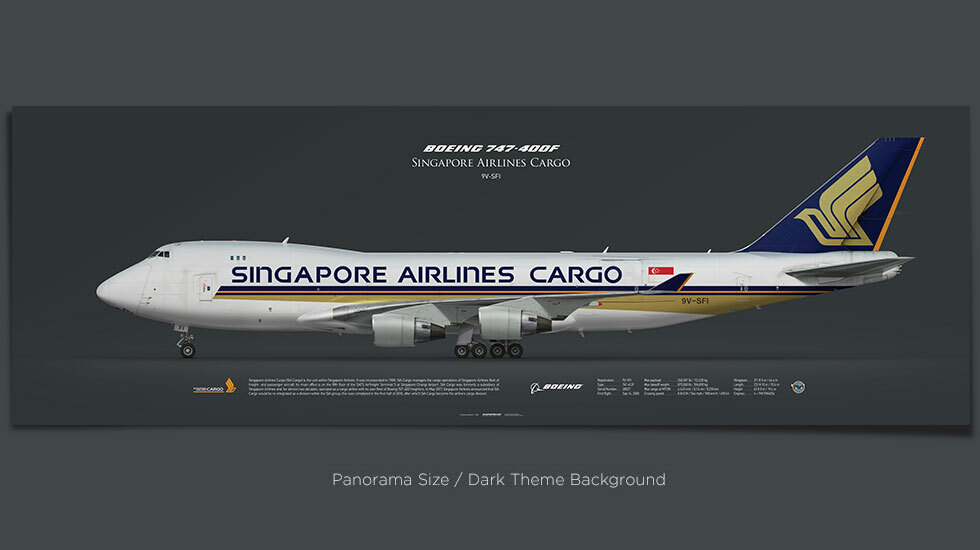Singapore Airlines Cargo Boeing 747-400F 9V-SFI | Aviaposter