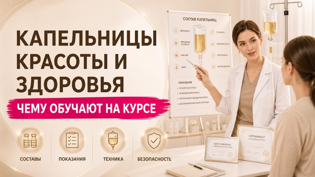 Капельницы красоты и здоровья: чему обучают на курсе