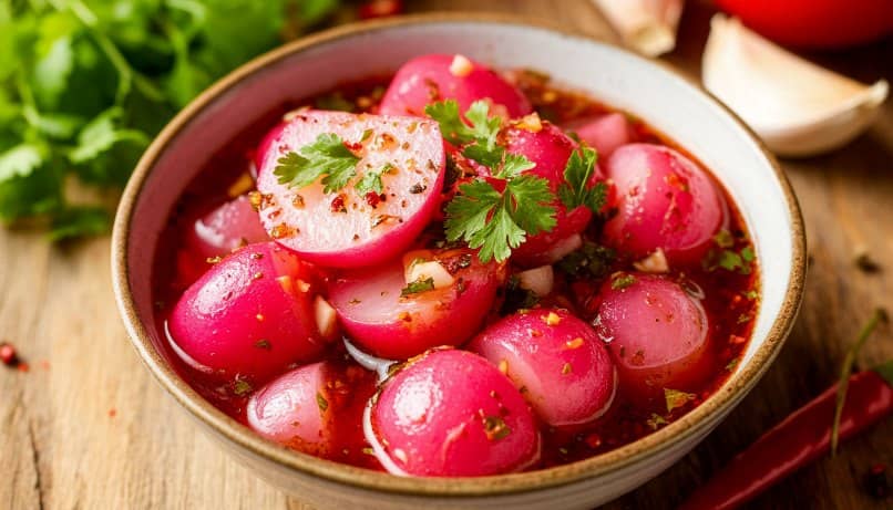 Битый маринованный редис по-грузински