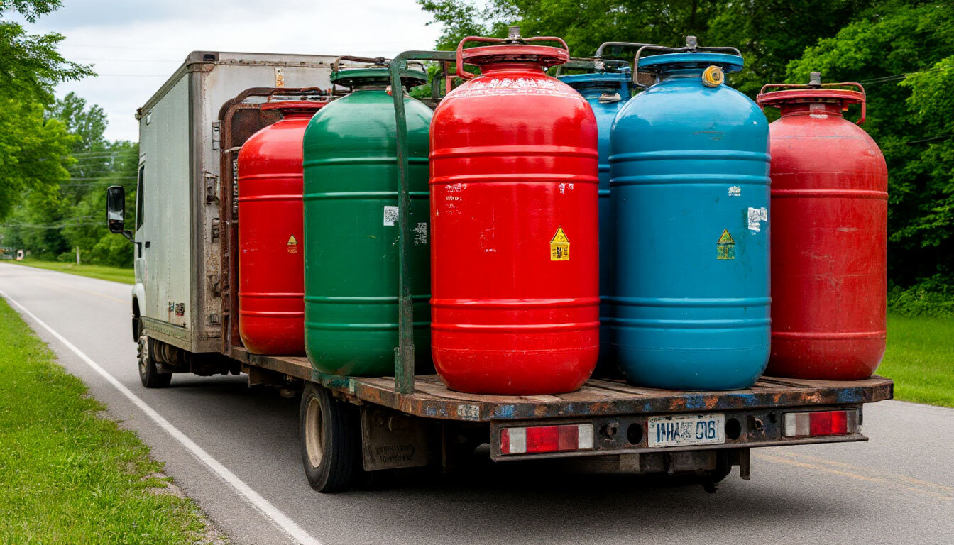 Доставка пропановых баллонов