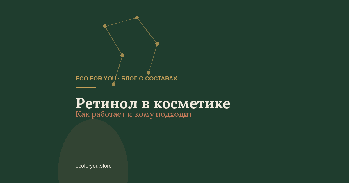 Ретинол в косметике: как работает и кому подходит — обложка статьи блога Eco For You