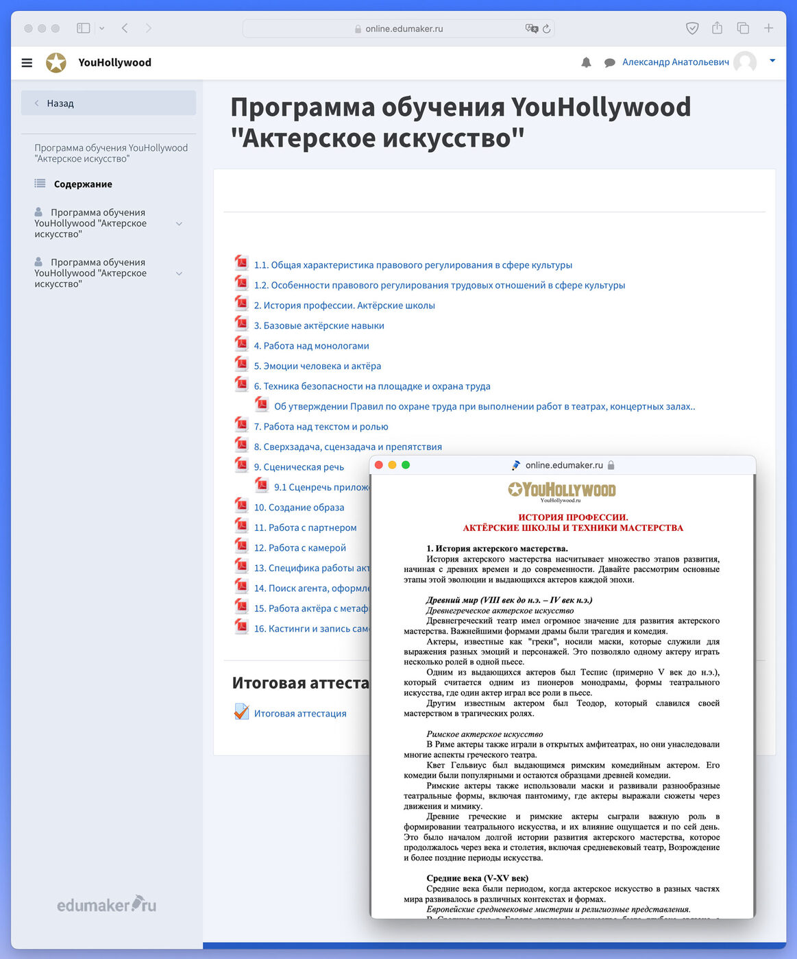 Государственный диплом актёра театра и кино для съёмок в России, Европе,  мире, купить курс • YouHollywood