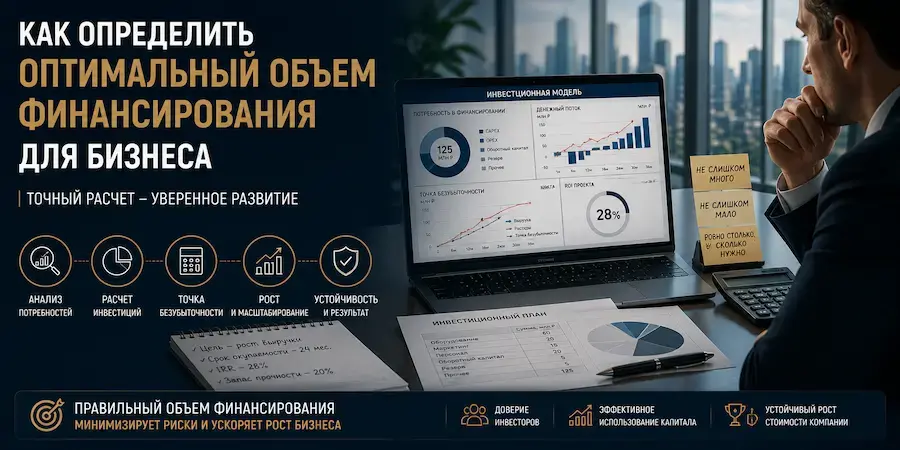 Расчет оптимального объема финансирования для бизнеса