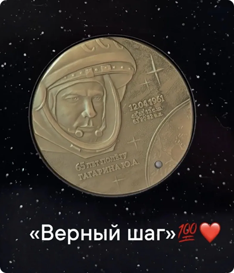 Памятная медаль проекта «Верный шаг»