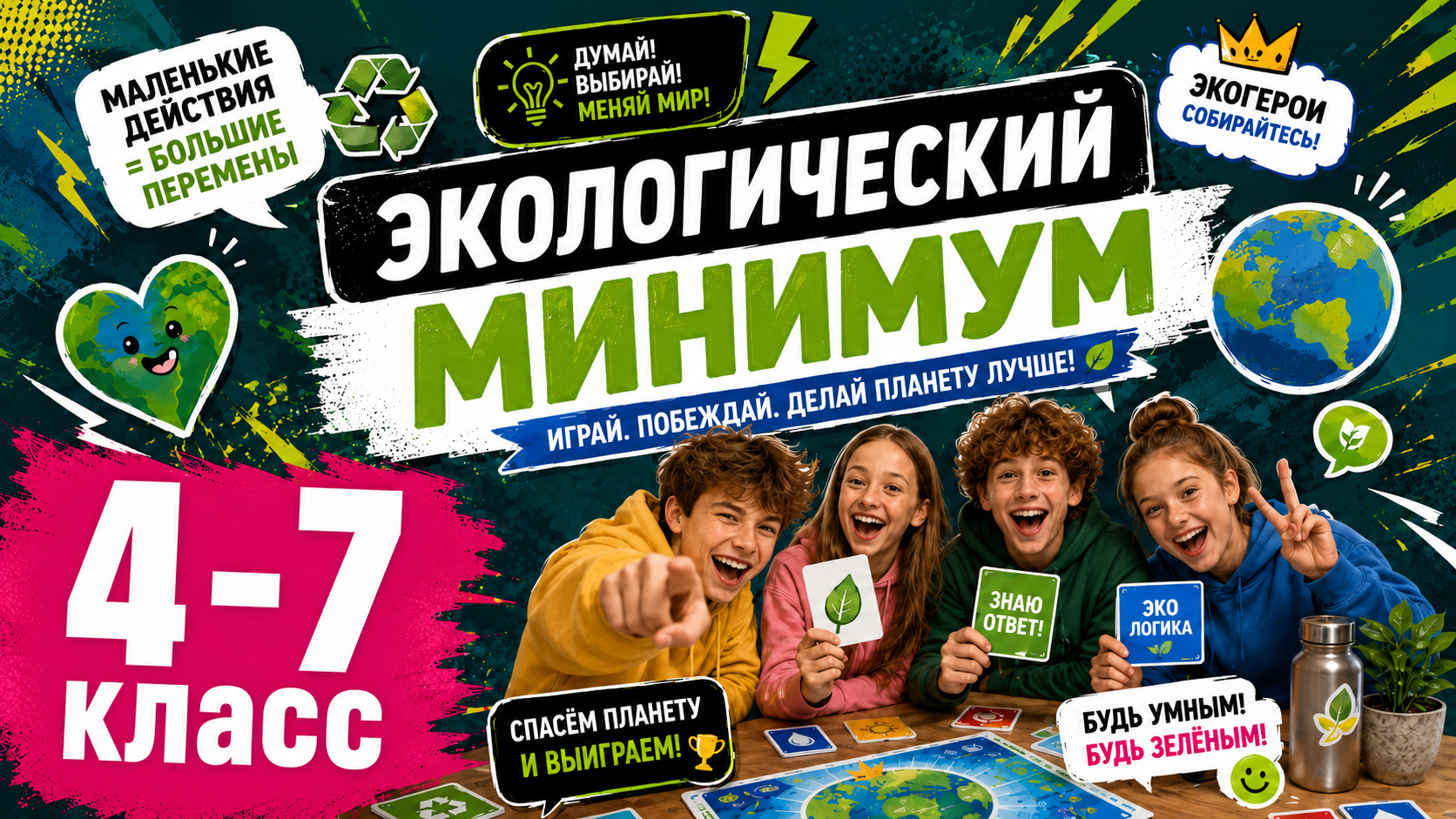 Первый слайд игры Экологический минимум 4-7